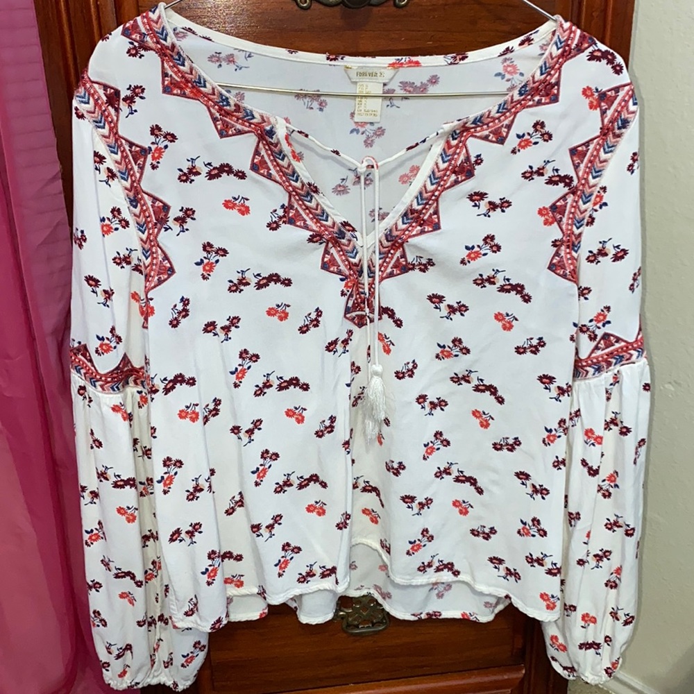 tribal floral design blouse